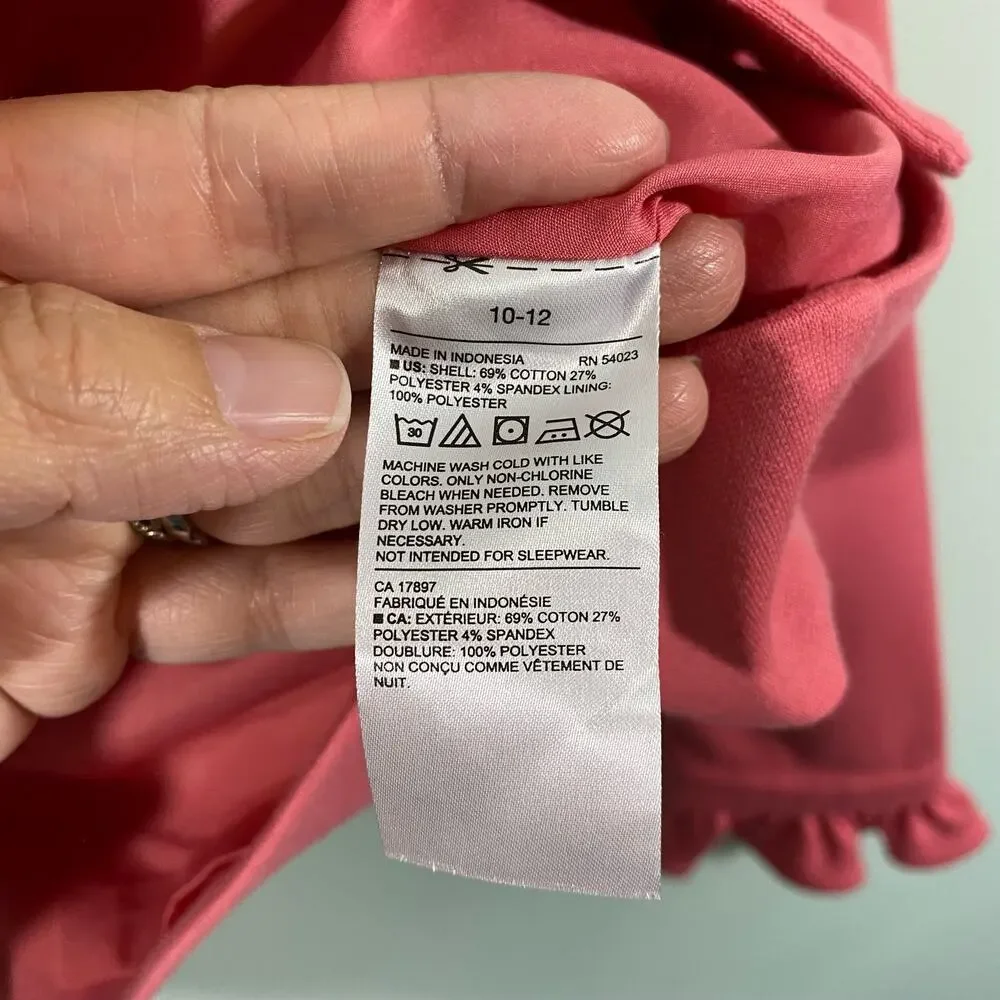 Janie and Jack Girls Rose Pink Ruffle Ponte Jacket Size 10-12